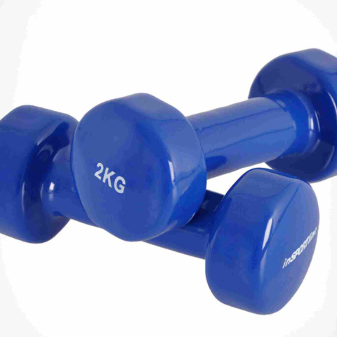 JDB12.2 Vinyl Dipping Dumbbell (Pair) Blue Colour 2kg